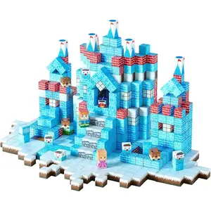 VEVOR Magnetic Blocks, 150 PCS Glacier Castle Set, Magnetic Building Cubes for Kids, STEM Montessori Sensory Toys for Christmas Birthday Gift, Construction Stacking Toy for 3+ Years Old Boys GirlsVEVOR Super Brand Day