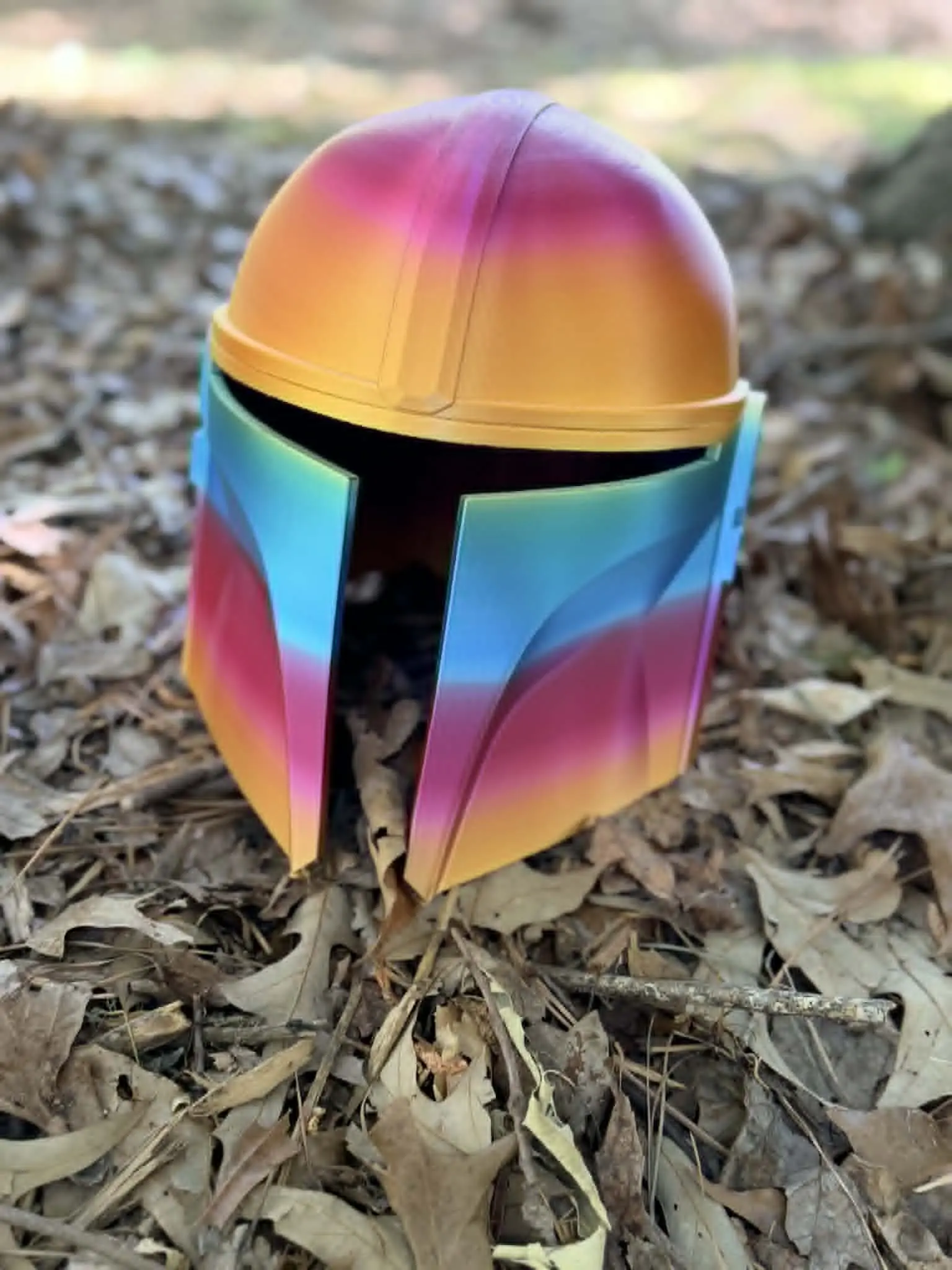 Colorful Mandalorian Helmet