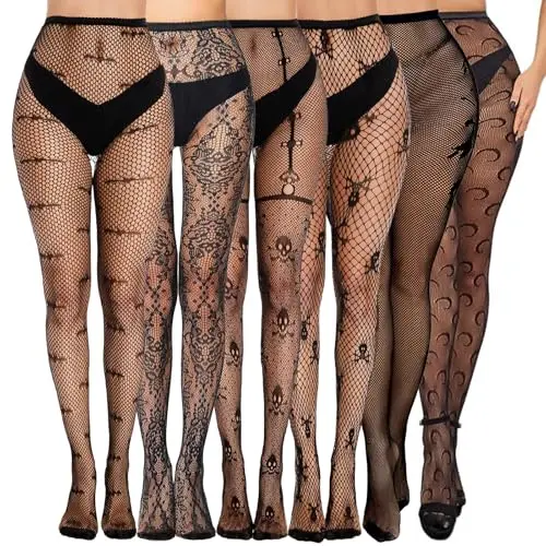 Black Print Skull 6 Pairs 6 Styles