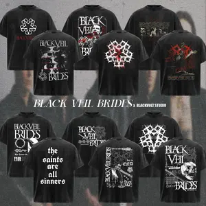 [COLLECTION] Black Veil Brides Band T-Shirt Collection, Gothic Dark Rock Graphic Tee, Retro Metalcore Style Shirt, Religious Symbol Alternative Merch, Vintage Heavy Cotton Band Tee, Gift for Metal Music Lovers, Merch for Men & Women