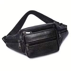 Hands-Free Leather Fanny Pack for Running & Gym