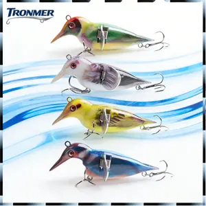 8cm/3.1" 12g Floating Bird Lure Realistic Action Saltwater Special Ultra-Realistic Predator Assassin Fluttering Wings Action with Steel Ball Inside
