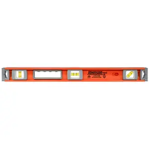 Johnson Level Aluminum 24-In 3 Vial Magnetic I-Beam Level