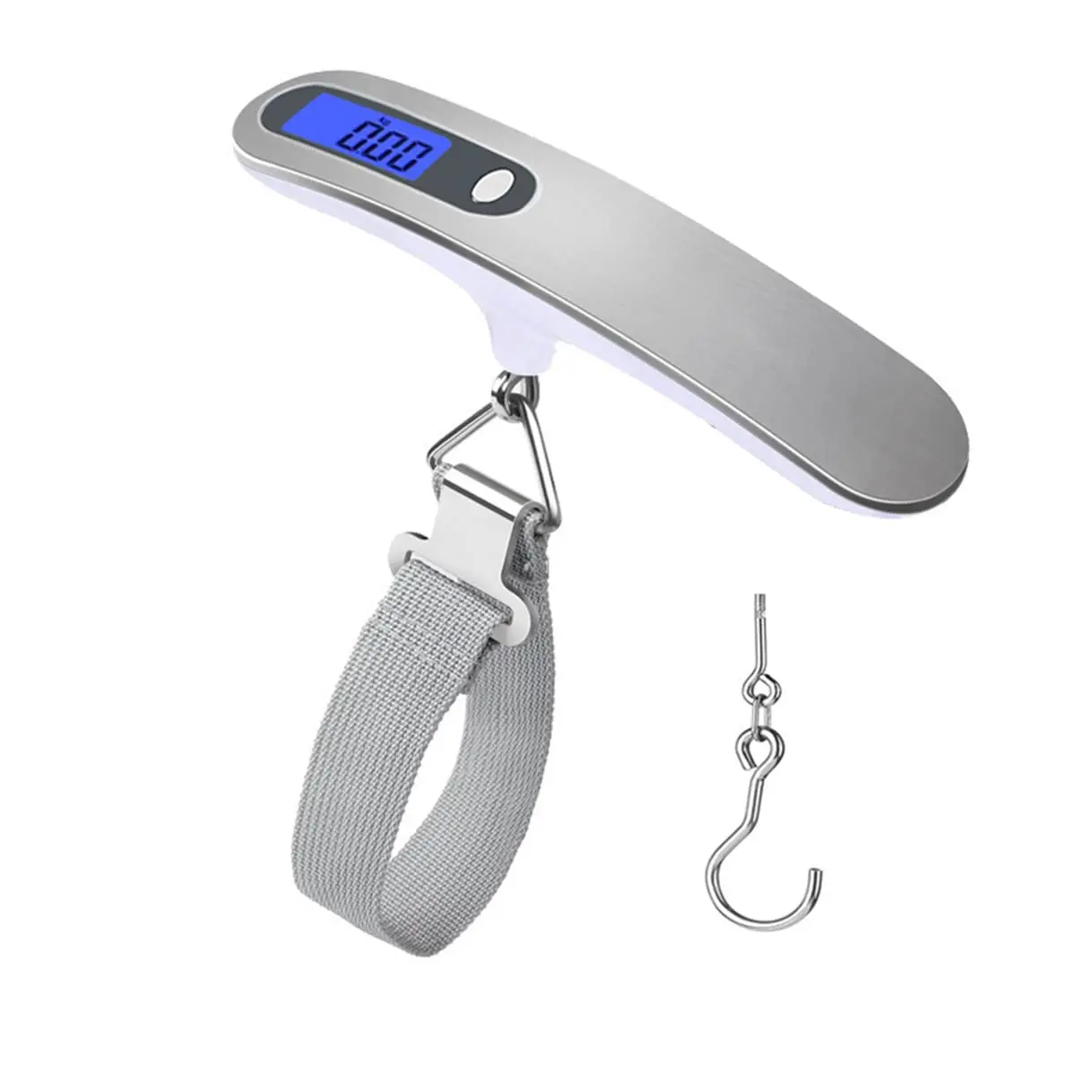 Luggage Scale 50kg/110lb High Precision Portable Digital LCD Display Scale Household Aircraft Outdoor Fishing Scale Weight Balance Suitcase Travel Bag Hanging Steelyard Scale Tool with Hook