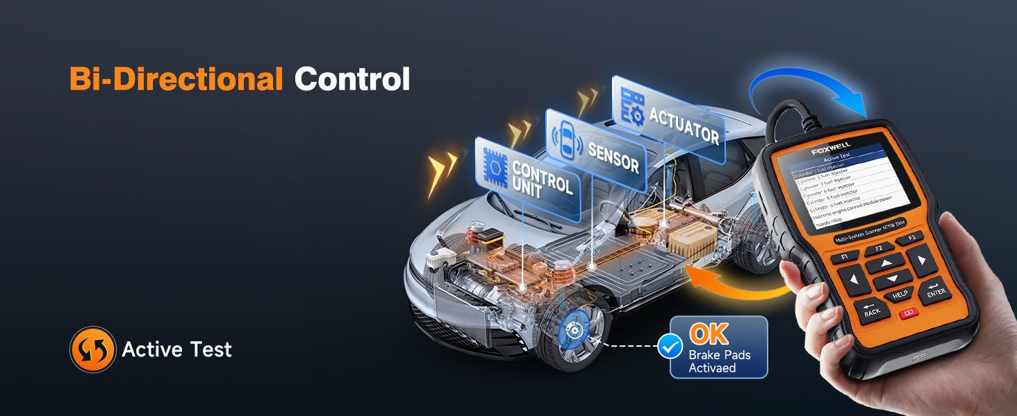 FOXWELL NT510 Elite Automotive Scan Tool, Full-System OBD2 Car Scanner for BMW/MINI, Car Computer Diagnostic Reader with Bidirectional Control, Smog Check, Live Data Stream, Full Resets & Battery Registration Vehicle Diagnostic Tester Diagnostic Test Tool FOXWELL NT510 Elite Automotive Scan Tool, Full-System OBD2 Car Scanner for BMW/MINI, Car Computer Diagnostic Reader with Bidirectional Control, Smog Check, Live Data Stream, Full Resets & Battery Registration Vehicle Diagnostic Tester Diagnostic Test Tool