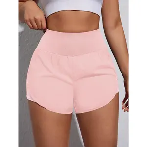 Women's Athletic Shorts, High-Waisted, Breathable, Quick-Dry, Yoga Workout Running Shorts With Side PocketsWomen's sports shorts are highly elastic, suitable for training, running, cycling and other sports, lightweight and quick drying, suitable for casua