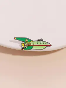 Cartoon Spaceship Design Brooch, Cute Enamel Pin for Backpack, Jacket, Shirt, Bag and Other Clothing Accessories, Fashion Accessories for Men & Women