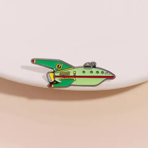 Cartoon Spaceship Design Brooch, Cute Enamel Pin for Backpack, Jacket, Shirt, Bag and Other Clothing Accessories, Fashion Accessories for Men & Women, Alloy Brooch Pin