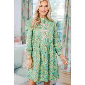 NURSING COLLECTION:  There's Always Hope Green Floral Dress