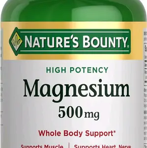 Whole Body Support Magnesium Tablets - 500mg Supplement for Bone and Muscle Health (200 ct)