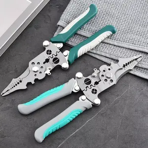Foldable Wire Stripping Pliers, Professional Multifunction Manual Hand Tool, Pulley Design Durable Crimping & Wrapping Pliers