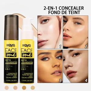 2-in-1 Matte Balm Foundation & Concealer - Concealer Foundation Hybrid, Full Coverage, Oil-Control, Long-Lasting Flawless Finish
