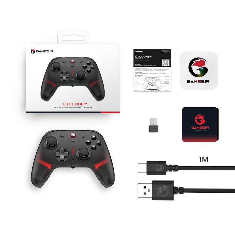 GameSir Cyclone 2 (Not for Xbox) Wireless Controller for PC/Switch/iOS/Android with Mag-Res TMR Sticks, Hall Effect Triggers, RGB Lighting, 6-Axis Gyro