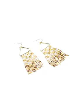 Ink + Alloy Women's Women'S  Ombre Checked Beaded Fringe Earrings - Lxer2203mm