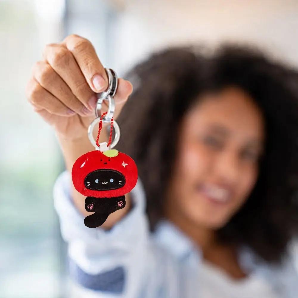 Multicolor Plush Cat Keychain Pendant Car Decoration Cartoon Cat Couples Bag Ornament Soft Sweet Kitten Doll Keyring Gift Toys