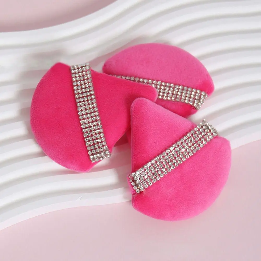 Diamond Triangle Powder Puff Velvet Sponge Diamond Powder Puff Soft Smooth Facial Beauty Face Makeup Tool Makeup Sponge