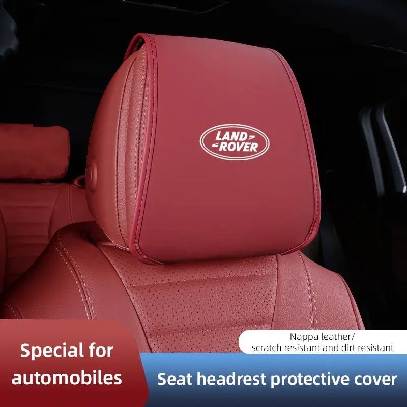 2Pcs Car Pillowcase Car Supplies Automotive Accessories Headrest Cover For Land Rover Range Rover Evoque Velar Defender Discovery Freelander Land Cruiser
