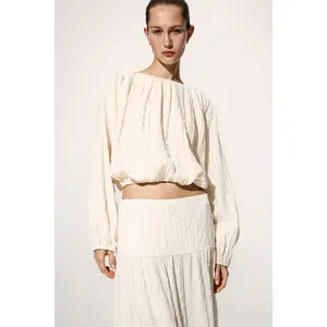 H&M Balloon-sleeved top