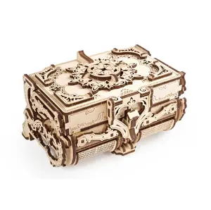 UGears Antique Box | 3D Wooden Mechanical Puzzles | STEM Building & Engineering Kits