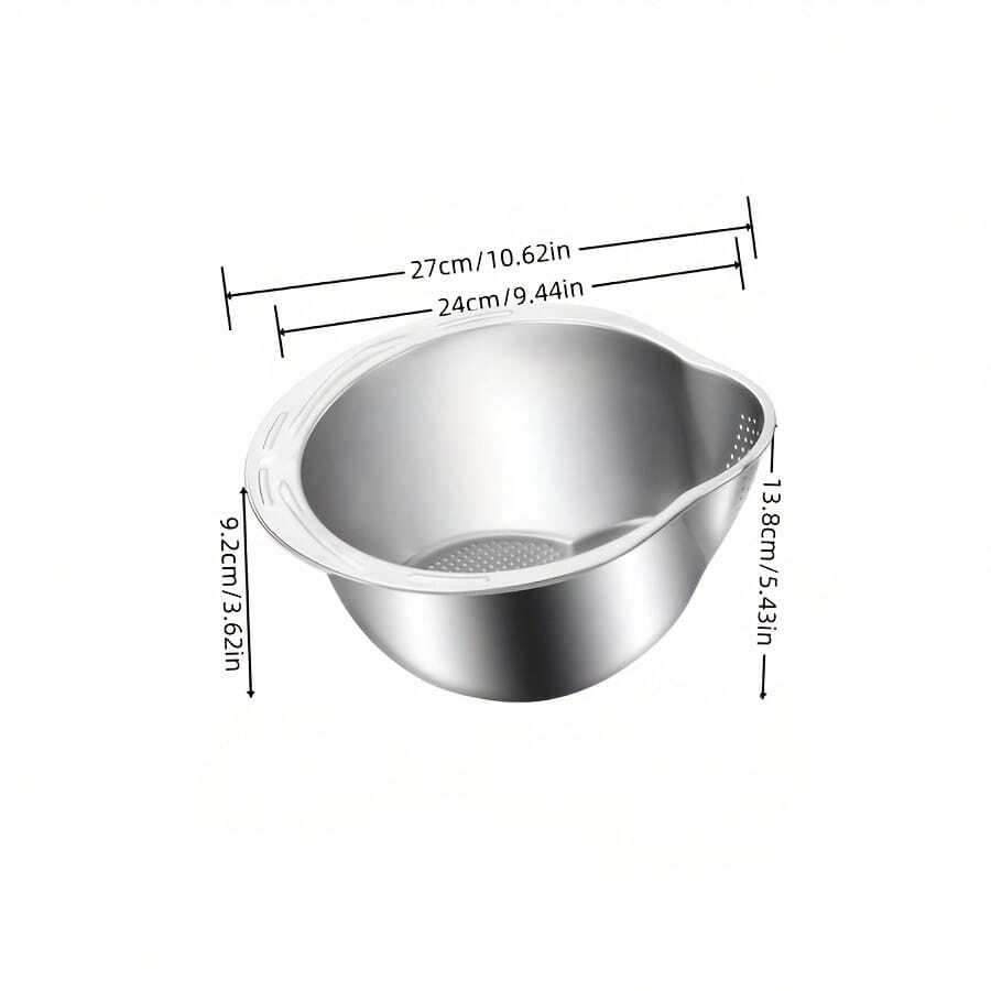 Commercial Grade Stainless Steel Strainer Basket - Large 5.5 Quart Heavy Duty Food Strainer Basket, Rustproof And Dishwasher, BPA, Suitable Pasta, Vegetables, Fruits