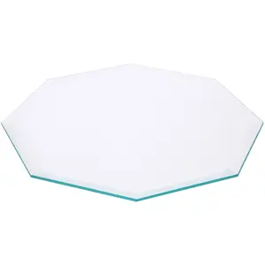 Plymor 8" Octagon, 5mm Thick Beveled Clear Glass