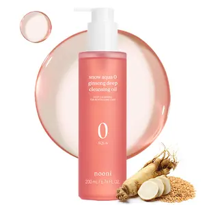 Nooni Korean Ginseng Cleansing Oil l Revitalizing Makeup Remover for Glass Skin, Clear Radiant Water Proof Cleanser, Korean Skincare, Facial Cleanser, Makeup Remover for All Skin