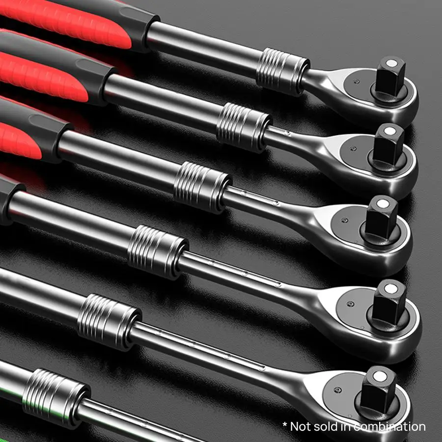 6-speed Adjustable Socket 72 Gear Retractable Ratcheting Wrench Tools, 1 Count Telescopic Conversion Disassembly Free Switching Ratchet Wrench Tool fo