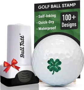Golf Ball Stamp - Self-Inking Marker - Quick-Dry Permanent Marking Tool, No Leaks or Refills, Reusable & Waterproof Golfing Stamper