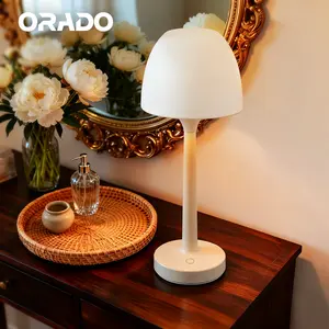 ORADO Cordless LED Table Lamp - IP64 Waterproof, Rechargeable 3600mAh, 16-Color Dimmable Touch & Remote Control Ambiance Lamp, Room Accessories for Bedroom, Living Room Decor