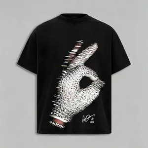 Drake OVO Crystal Hand Graphic Shirt | Vintage Washed Rap Streetwear Tee | Hip Hop Y2K Oversized T-Shirt, Drake, HipHopFashion, RapStyle, VintageWashedTee. Y2KFashion,
