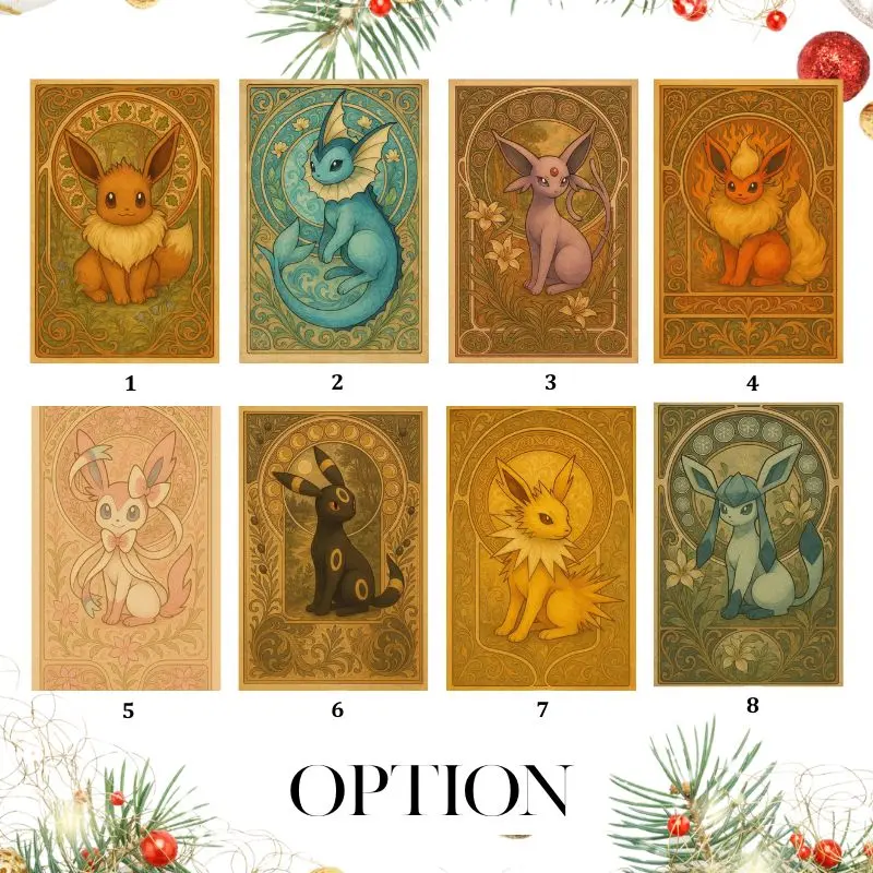 Eevee Anime Poster Wall Art, Bedroom Wall Art, Japanese Home Decor, Gift Perfect, Unframed Wall Art, Home Decor