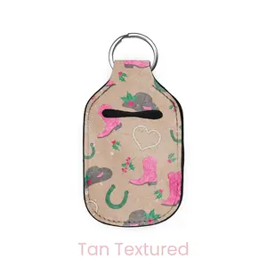 abbyrose Cowgirl Christmas Hand Sanitizer Holder Beige