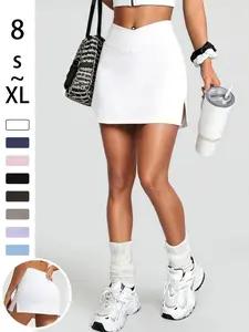 Women's Slim Fit Quick-Dry Tennis Skirt, Half-Skirt Running Fitness Skirt, Anti-See Through Sport Short Skirt for Gym Home Comfort