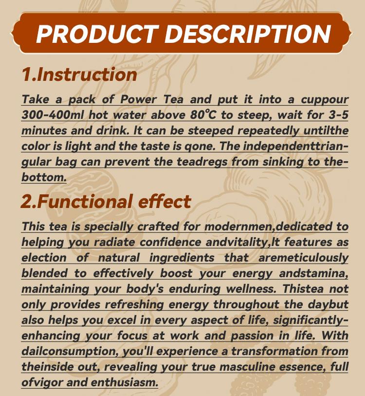 Ginseng Five Treasure Tea 3PCS 5g x 30 Bags x 3 Natural Herbal Kidney Support for Men & Women Traditional Chinese Wellness Detox Cleanse Organic Daily Healthy Tea Value Pack