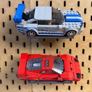 Ikea Skadis Display Rack Organiser for Speed Cars, Home Decor Accessory, Ideal for Toy Car Enthusiasts, Perfect for Showcasing Collectibles