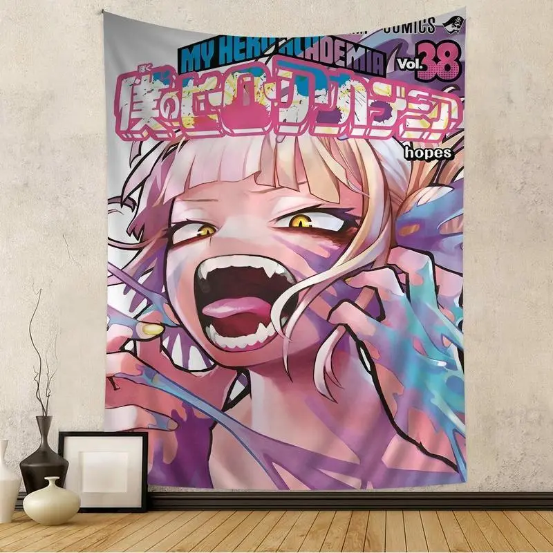 Boku No Hero Academia Himiko Toga Bright Linen Hanging Tapestry - Multi-Size, 30x40in All-Over Mandala Print, Bohemian Kawaii Summer-Vibe Decor, Strong Indoor-Outdoor Home Wall Art Accessory