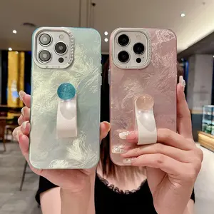 Creative Pattern Phone Case with Ring Strap, 1 Count Fashion Anti-drop Shockproof Decorative Phone Protector Cover, Phone Accessories Compatible with iPhone Series