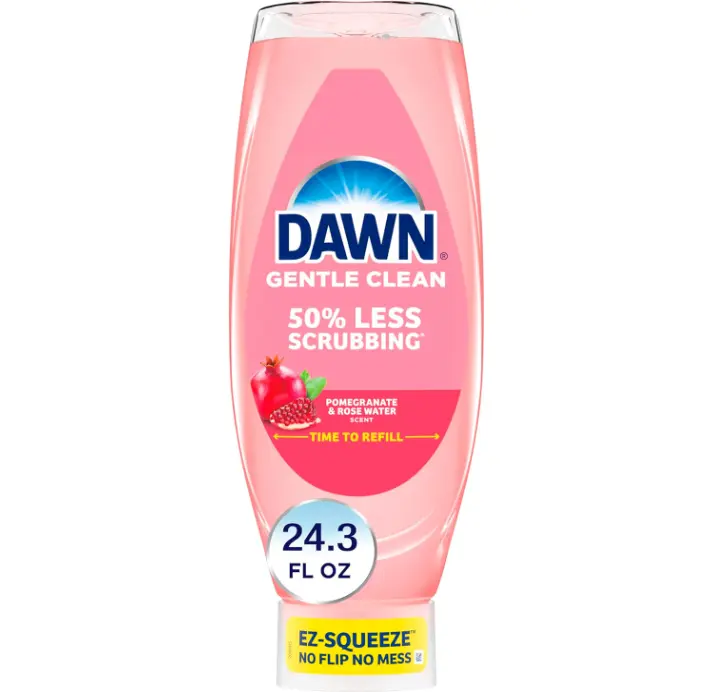 Dawn Gentle Clean EZ-Squeeze Dishwashing Liquid Dish Soap, Pomegranate and Rose Water Scent 24.3 fl oz