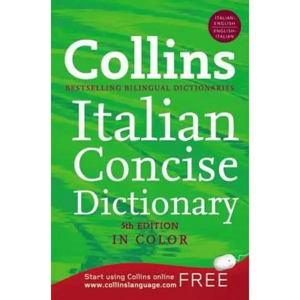 Used Collins Italian Concise Dictionary 5e (HarperCollins Concise Dictionaries) - HarperCollins Publishers, Paperback Bilingual Translation Book for Home & Work, Compact Educational Office Stationery, School