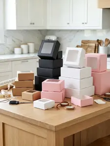 5/1pcs Portable Mini Airplane Storage Boxes with Window Design, White & Kraft Rigid Cardboard Cases for Handmade Soap, Jewelry, Candies & Event Souvenirs,needoh，nutrition geeks