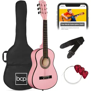Best Choice Products 30in Kids Acoustic Guitar Beginner Starter Kit with Strap, Case, Strings