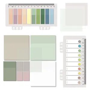 700 Sheets Transparent Sticky Notes, Clear Waterproof 3 x 3 inch See Through Memo Pad, Self-Adhesive Translucent Writable Index Tabs for Annotating Books, Office & School Study Supplies