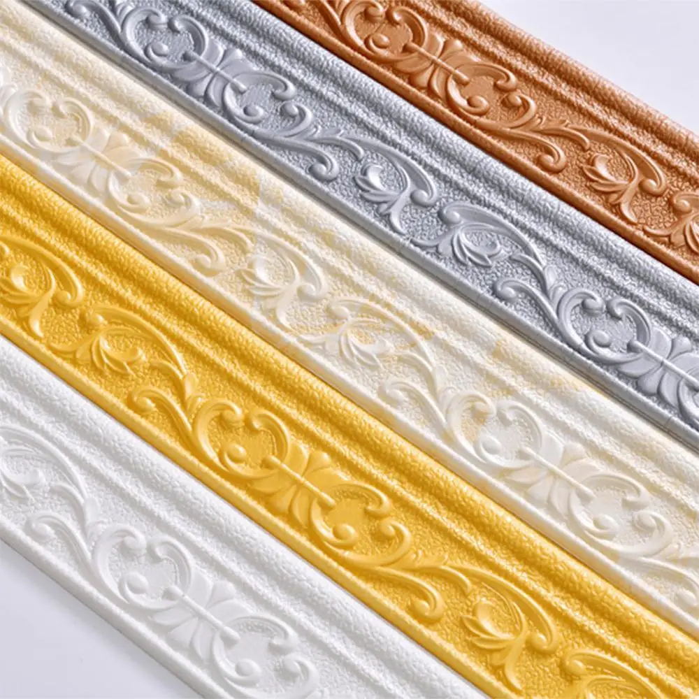Self-adhesive Wall Sticker, 1 Roll Skirting Wall Waist Line Border Sticker, TV Background Wall Door Frame Decorative Sticker, Home Decoration