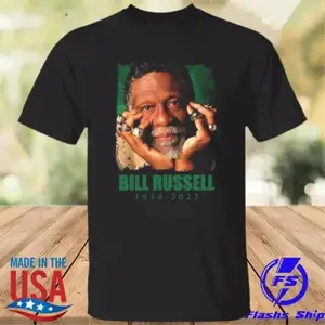 New popular Legend Bill Russell  Short Sleeve Cotton Shirt NG2624