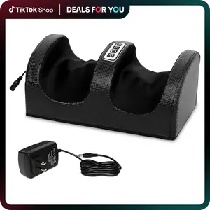 Comfort Shiatsu Foot Massager with Heat & Massage Roller for Leg & Calf, 3-Level Adjustment, Ideal for Muscle Relief & Relaxation, Best Gift for Mom, Dad, Partner Adjustable Lightweight Black