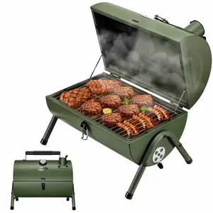 Adjustable Portable Charcoal Grill Multi-functional Metal Small BBQ Smoker for Outdoor Hiking Picnic fire pit