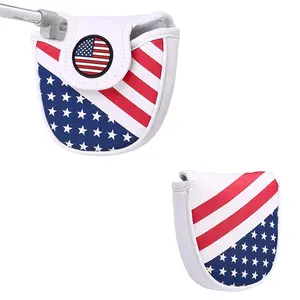 Durable Usa Mallet Putter Cover Headcover, Magnetic Golf Head Covers for Scotty Cameron Odyssey Two, Club Protective Equipment, Golf Accessories