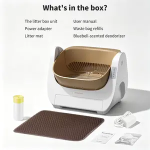 ERAMONG Smart Automatic Self-Cleaning Litter Box for Multiple Cats - Safety Sensors, Odor-Lock Design, 8.5L Bin| Self-Cleaning Litter Boxes for Cat Owners, Automatic Litter Box
