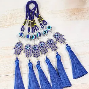 2pc Set Ethnic Style Blue Evil Eye Hanging Protector for Car and Home Decor - Hangable Ornaments