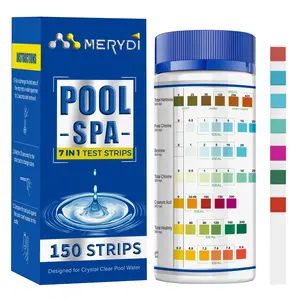 150pcs 7-In-1 Pool and Spa Test Strips, Quick Accurate Water Quality Tester, Detects Chlorine, Ph, Alkalinity, Hardness, Cyanuric Acid